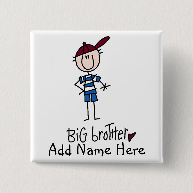 Personalized Big Brother Tshirts and Gifts Pinback Button (Front)