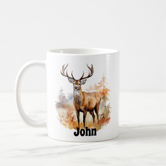 Personalized Big Buck Deer Mug (Left)