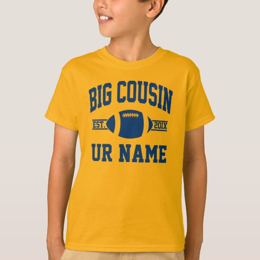 personalized big cousin football T-Shirt | Zazzle