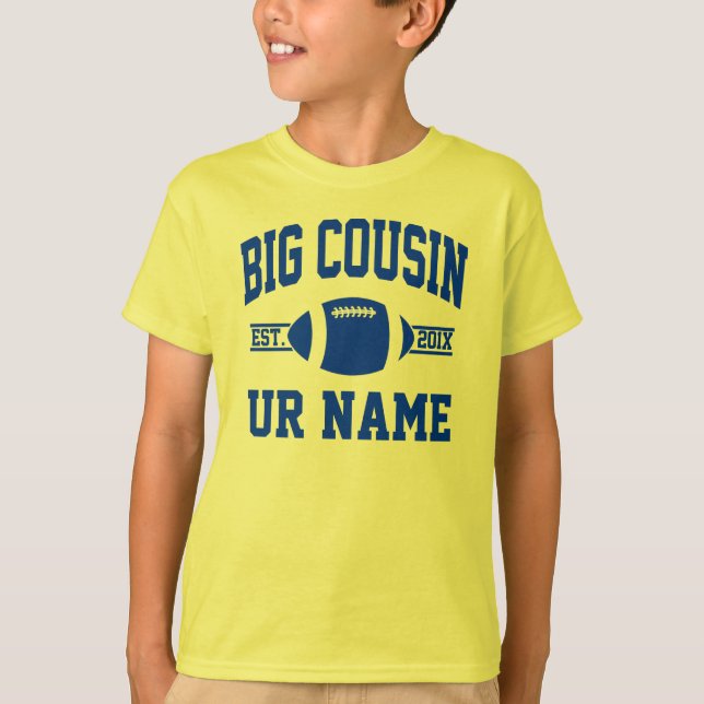 personalized big cousin football T-Shirt (Front)
