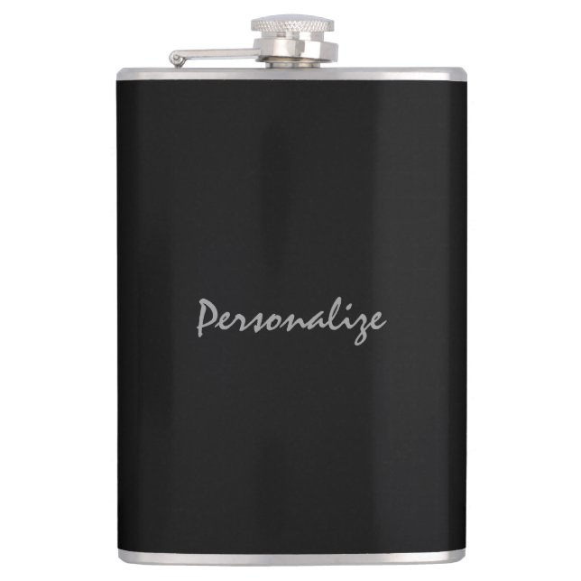 Personalized big extra large 8 oz. flask (Front)