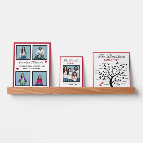 Personalized Big Family Tree 20 names  5 Photos Picture Ledge