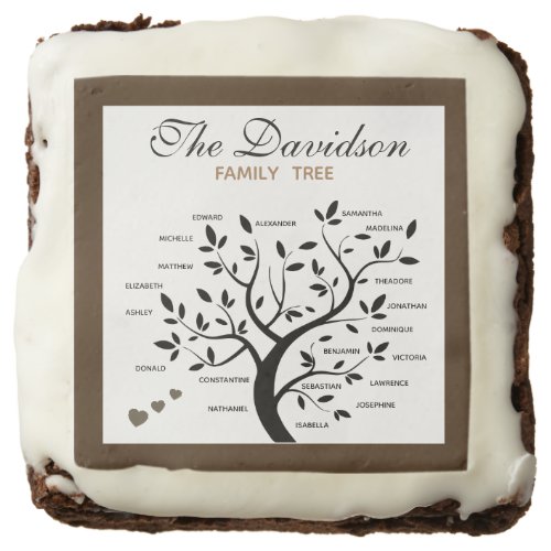Personalized Big Family Tree 20 names Brownie
