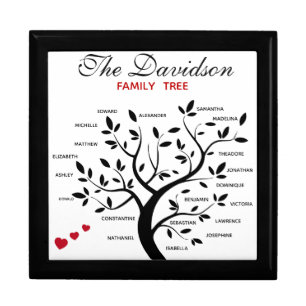 Personalized Big Family Tree (20 names) Gift Box
