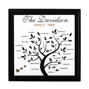 Personalized Big Family Tree (20 names) Gift Box