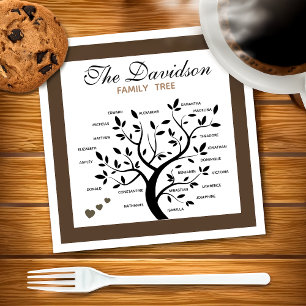 Personalized Big Family Tree (20 names) Napkins