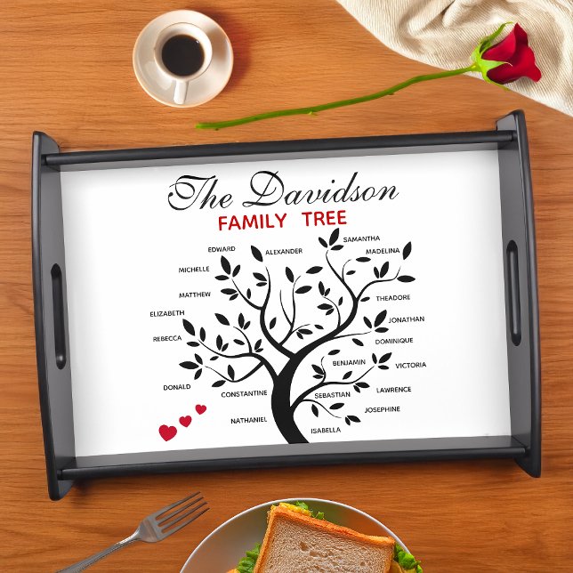 Personalized Big Family Tree (20 names)  Serving Tray (Creator Uploaded)
