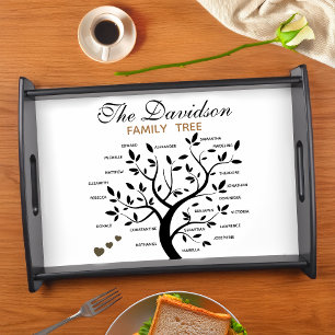 Personalized Big Family Tree (20 names)  Serving Tray
