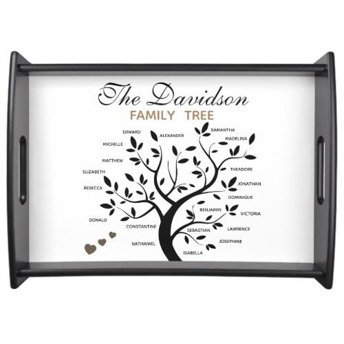 Personalized Big Family Tree 20 names  Serving Tray