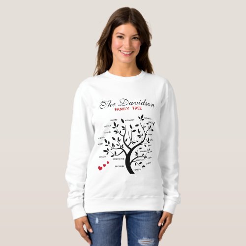 Personalized Big Family Tree 20 names Sweatshirt