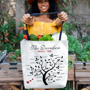 Personalized Big Family Tree (20 names)  Tote Bag