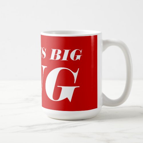 Personalized big giant jumbo XL red coffee mug