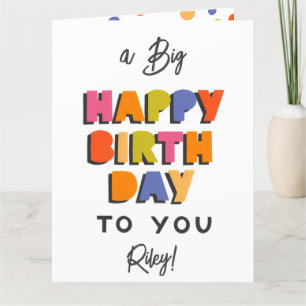 Personalized Big Happy Birthday Card