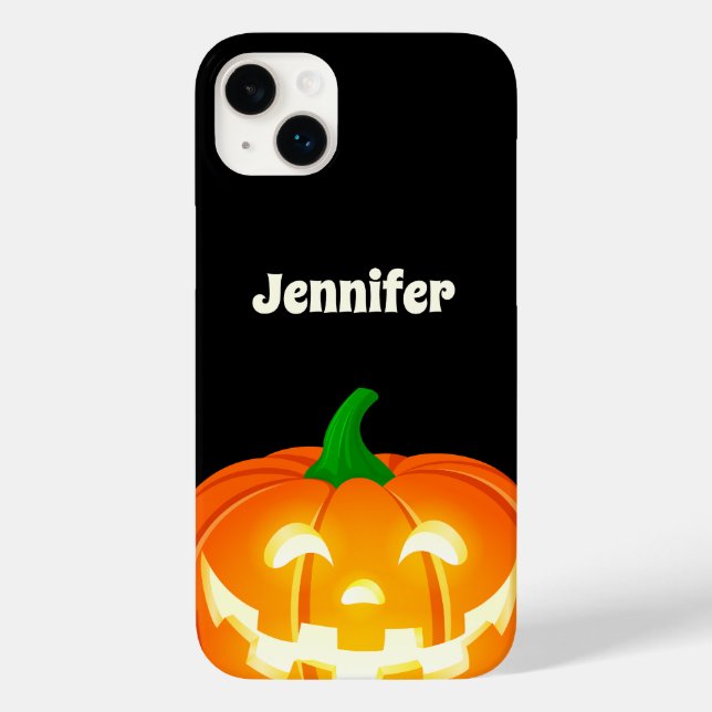 Personalized Big Happy Jack-O-Lantern Case-Mate iPhone Case (Back)