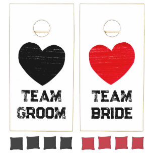 Personalized Big Heart Cornhole Set