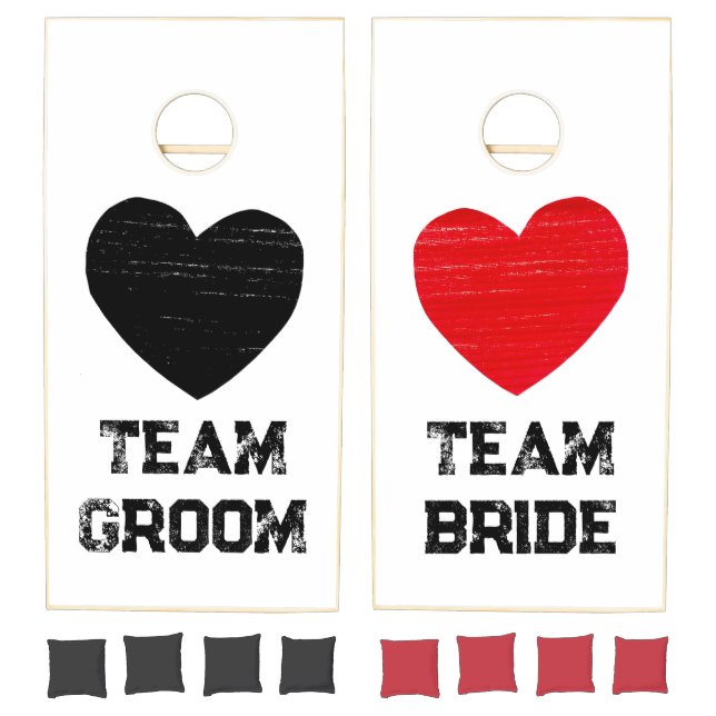 Personalized Big Heart Cornhole Set (Set)