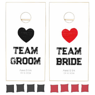 Personalized Big Heart Cornhole Set