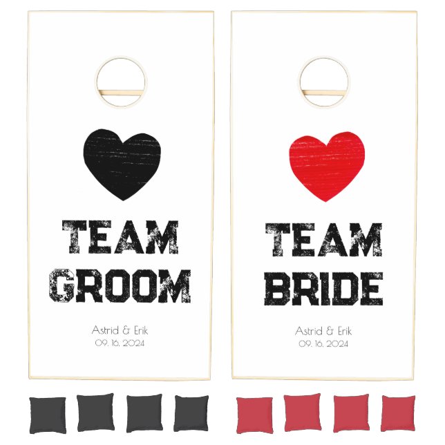 Personalized Big Heart Cornhole Set (Set)