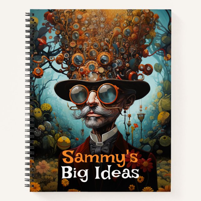 Personalized Big Ideas Steampunk Notebook (Front)