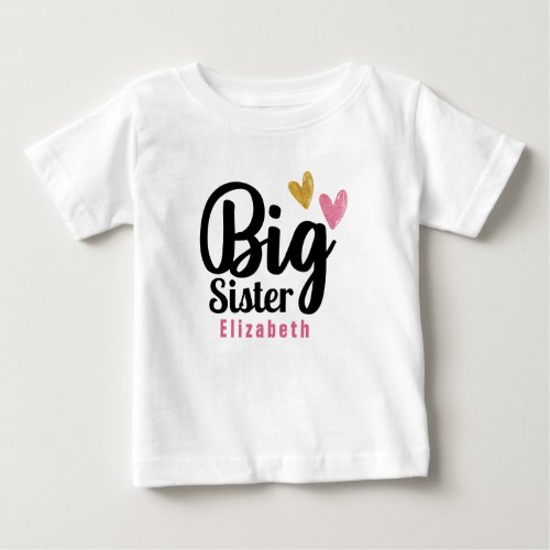 Personalized Big Sister Baby T_Shirt