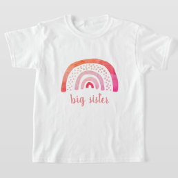 Personalized Big Sister Boho Rainbow T-Shirt