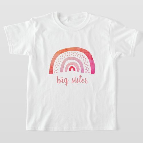 Personalized Big Sister Boho Rainbow T_Shirt