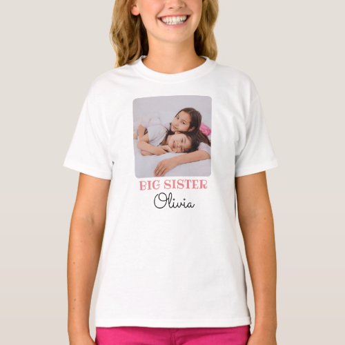 Personalized Big Sister Photo T_Shirt