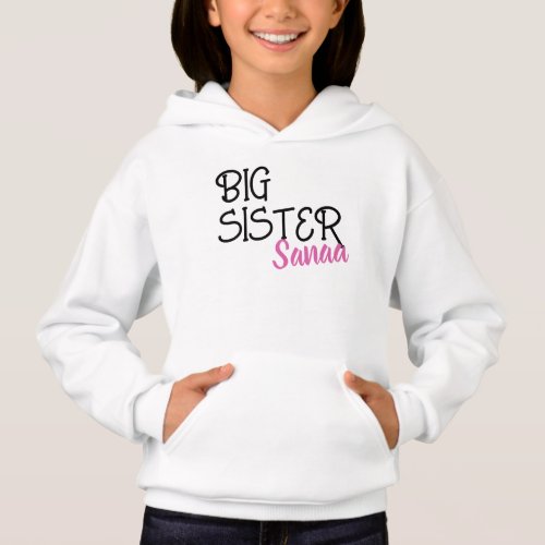 Personalized Big Sister Pregnancy Announcement Hoodie