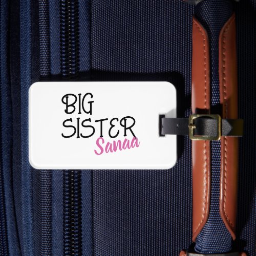 Personalized Big Sister Pregnancy Announcement  Luggage Tag