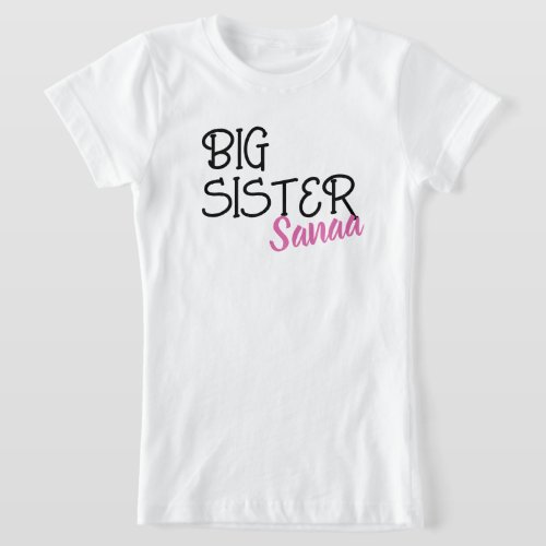 Personalized Big Sister Pregnancy Announcement  T_Shirt