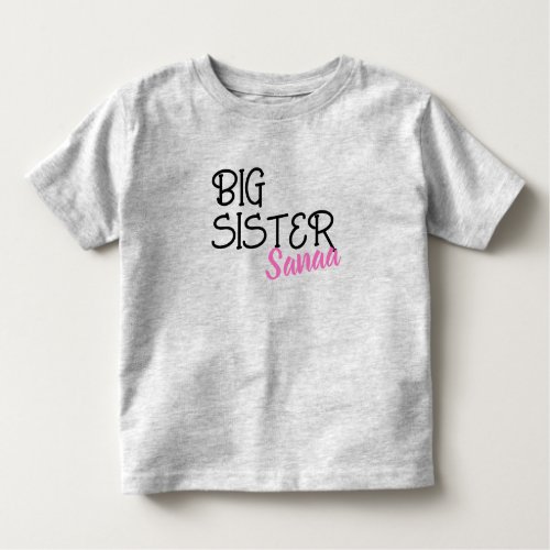 Personalized Big Sister Pregnancy Announcement  Toddler T_shirt