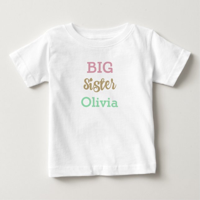 PERSONALIZED BIG SISTER t-shirt (Front)