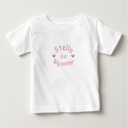 PERSONALIZED BIG SISTER WITH HEARTS t-shirt