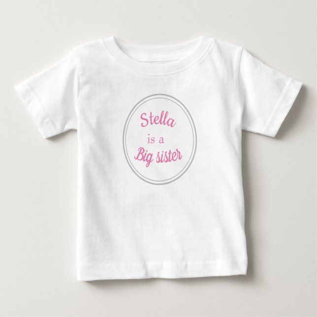PERSONALIZED BIG SISTER WITHIN A CIRCLE t-shirt (Front)