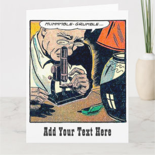 Personalized Big Vintage Comics Card