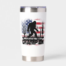 Personalized Bigfoot Hide Seek Champ American Flag