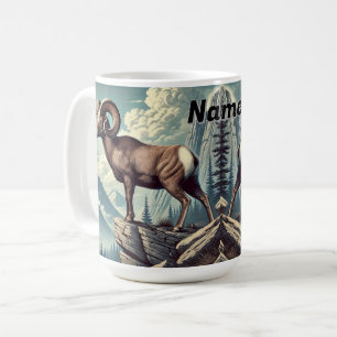 Personalized Bighorn Sheep Rocky Mountain Wildlife Coffee Mug