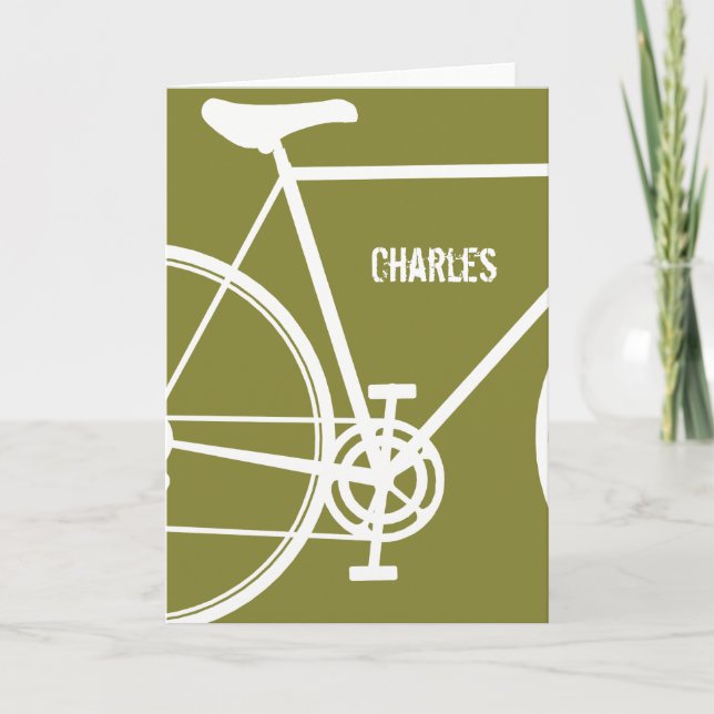 Personalized Bike note cards (Front)