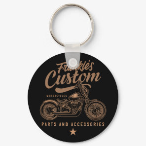 Personalized Biker Custom Bobber Motorcycle Garage Keychain