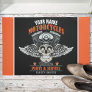 Personalized Biker Flying Skull Motorcycle Shop  Doormat