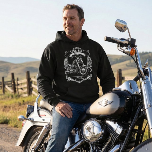 Personalized Biker Motorcycle Rider Gift Hoodie (Creator Uploaded)