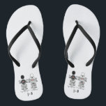 Personalized Biker Motorcycle Wedding Flip Flops<br><div class="desc">Biker motorcycle wedding flip flops. Perfect for a biker motorcycle themed fun casual wedding or to wear on your honeymoon.</div>