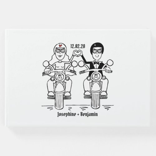 Personalized Biker Motorcycle Wedding Guest Book