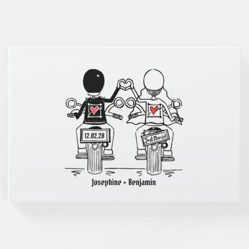 Personalized Biker Motorcycle Wedding Guest Book