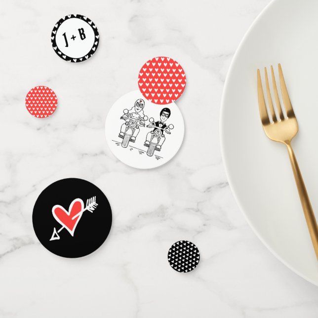 Personalized Biker Motorcycle Wedding Table Confet Confetti (Group)