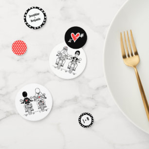 Personalized Biker Motorcycle Wedding Table Confetti
