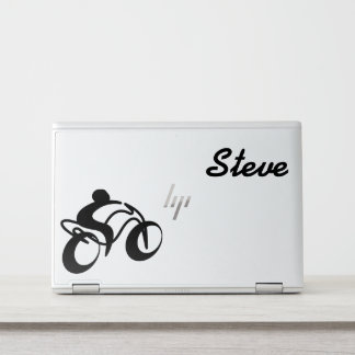 Personalized Biker Silhouette HP Laptop Skin