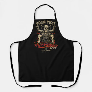 Personalized Biker Skeleton Motorcycle Shop Garage Apron