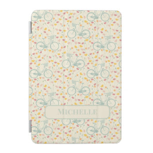 Personalized Bikes and Flowers Pattern Design iPad Mini Cover