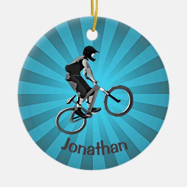 Personalized Biking Ornament (Front)